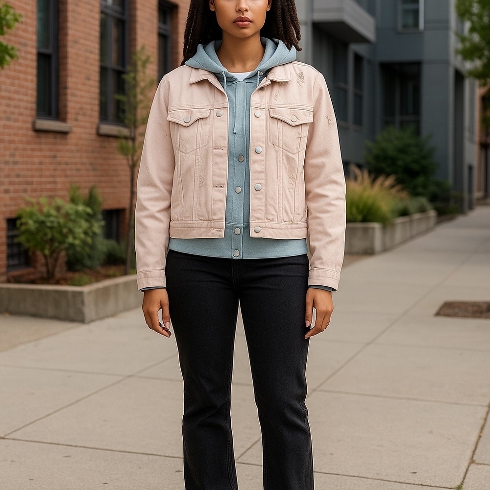 Fashion Nova Light Pink Jean Jacket
